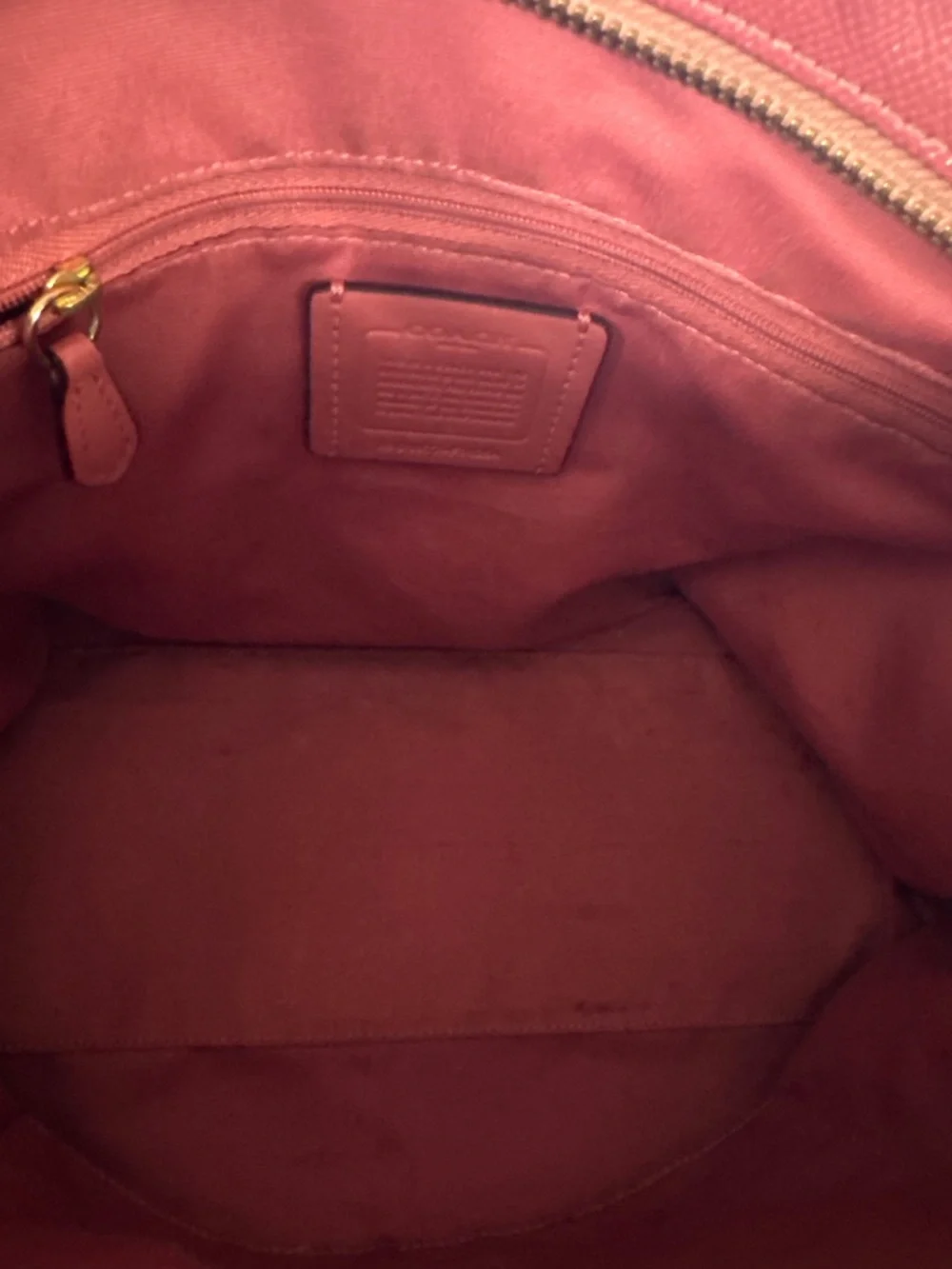 Coach pink tote